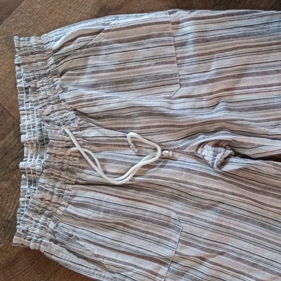 Kate Park striped drawstring Beach pants💙 - Picture 2 of 9